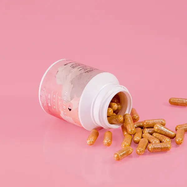 Hair supplement on pink — Ecommerce & Amazon