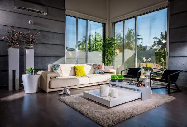 Living room, garden view — Real Estate & Interiors