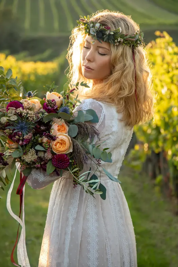 Bride with flower crown — Weddings & Events